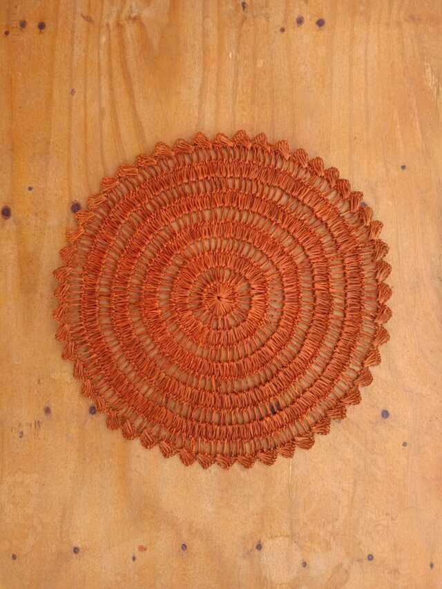 Sousplars de crochê com fibra de buriti